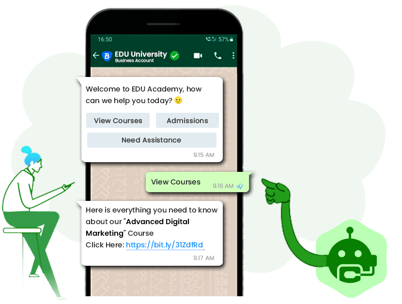Cratio Education WhatsApp Chatbot